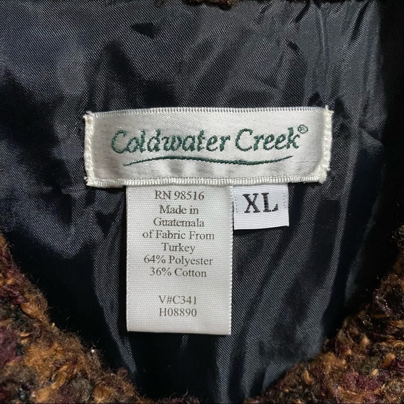 Coldwater Creek Tan Black Animal Print Knit Collar Vest - Picture 3 of 3